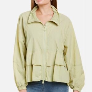 Free People Movement Light Green Jacket | Namaslay Lace-Trim Jacket